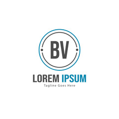 BV Letter Logo Design. Creative Modern BV Letters Icon Illustration