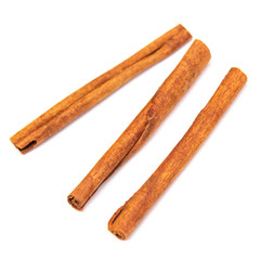 cinnamon sticks on a white background, candiedness, isolate for designers