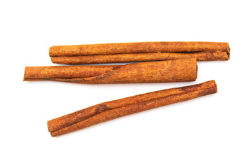cinnamon sticks on a white background, candiedness, isolate for designers