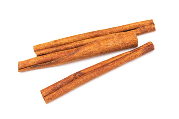 cinnamon sticks on a white background, candiedness, isolate for designers