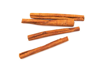 cinnamon sticks on a white background, candiedness, isolate for designers
