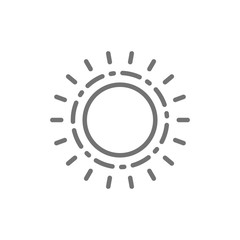 Sun, heat, summer line icon.