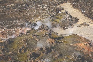 Landmannalaugar National Park - Iceland. Rainbow Mountains. Beautiful colorful volcanic mountains....