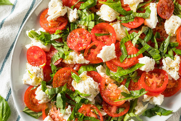 Homemade Caprese Salad with Mozarella