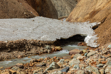 Landmannalaugar National Park - Iceland. Rainbow Mountains. Beautiful colorful volcanic mountains. Summer time.