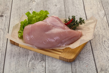 Raw chicken breast