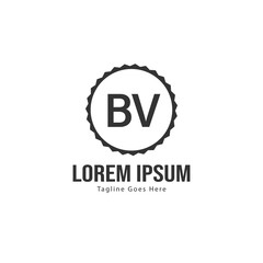 BV Letter Logo Design. Creative Modern BV Letters Icon Illustration