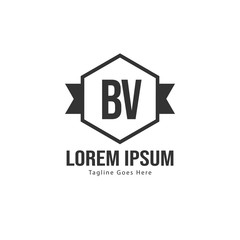BV Letter Logo Design. Creative Modern BV Letters Icon Illustration