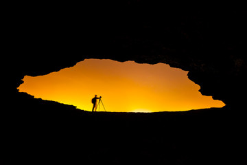 La Ojerada cave, Ajo coast, Cantabria province,Cantabrian Sea, Spain, Europe