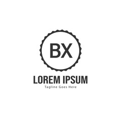 Obraz premium BX Letter Logo Design. Creative Modern BX Letters Icon Illustration