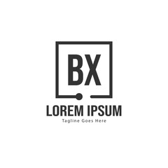 BX Letter Logo Design. Creative Modern BX Letters Icon Illustration