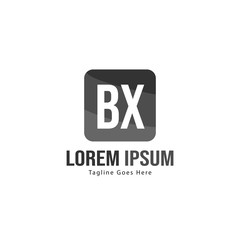 Obraz premium BX Letter Logo Design. Creative Modern BX Letters Icon Illustration