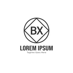 Fototapeta premium BX Letter Logo Design. Creative Modern BX Letters Icon Illustration
