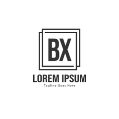 BX Letter Logo Design. Creative Modern BX Letters Icon Illustration