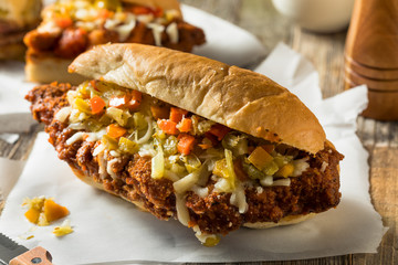 Homemade Breaded Chicago Steak Sandwich