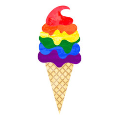 Rainbow ice cream