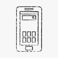 Vector smartphone and cellphone concept doodle line style vector icon