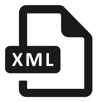 xml file format vector icon