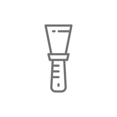 Putty knife, spatula, painting work line icon.