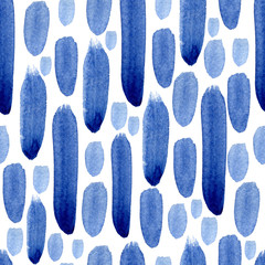 Abstract seamless watercolor pattern with light color. Navy blue splashes of watercolor. Stylish watercolor design. Perfect for wallpaper,textile printing, upholstery design, interior decoration.
