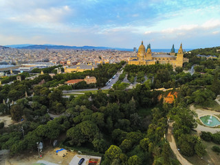 Fototapeta na wymiar Drone in Barcelona, city of Catalonia.Spain. Aerial Photo