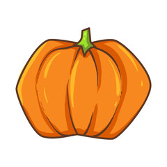 Vector illustration of pumpkin isolated on white background