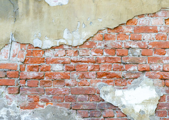 The vintage brick wall texture