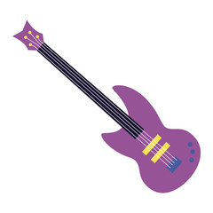 Fototapeta premium eletric guitar music instrument on white background