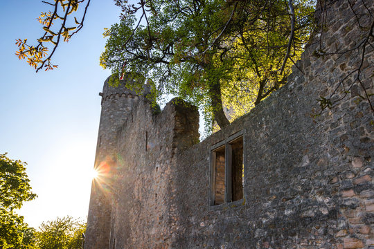 historic castle starkenburg near heppenheim germany
