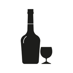 Icon bottle of cognac