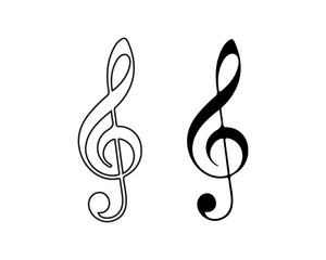 Music note Icon Vector logo and design
