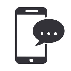 Smartphone phone message icon symbol vector illustration