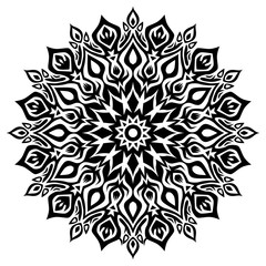 Black oriental mandala