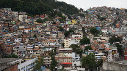 Fototapeta na wymiar Largest favela located in Rio de Janeiro in Brazil.