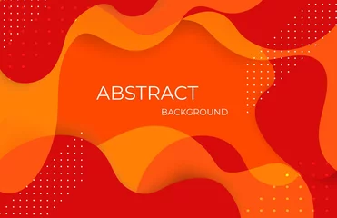 Poster Dynamic colorful red wave background - Vector © igor_shmel