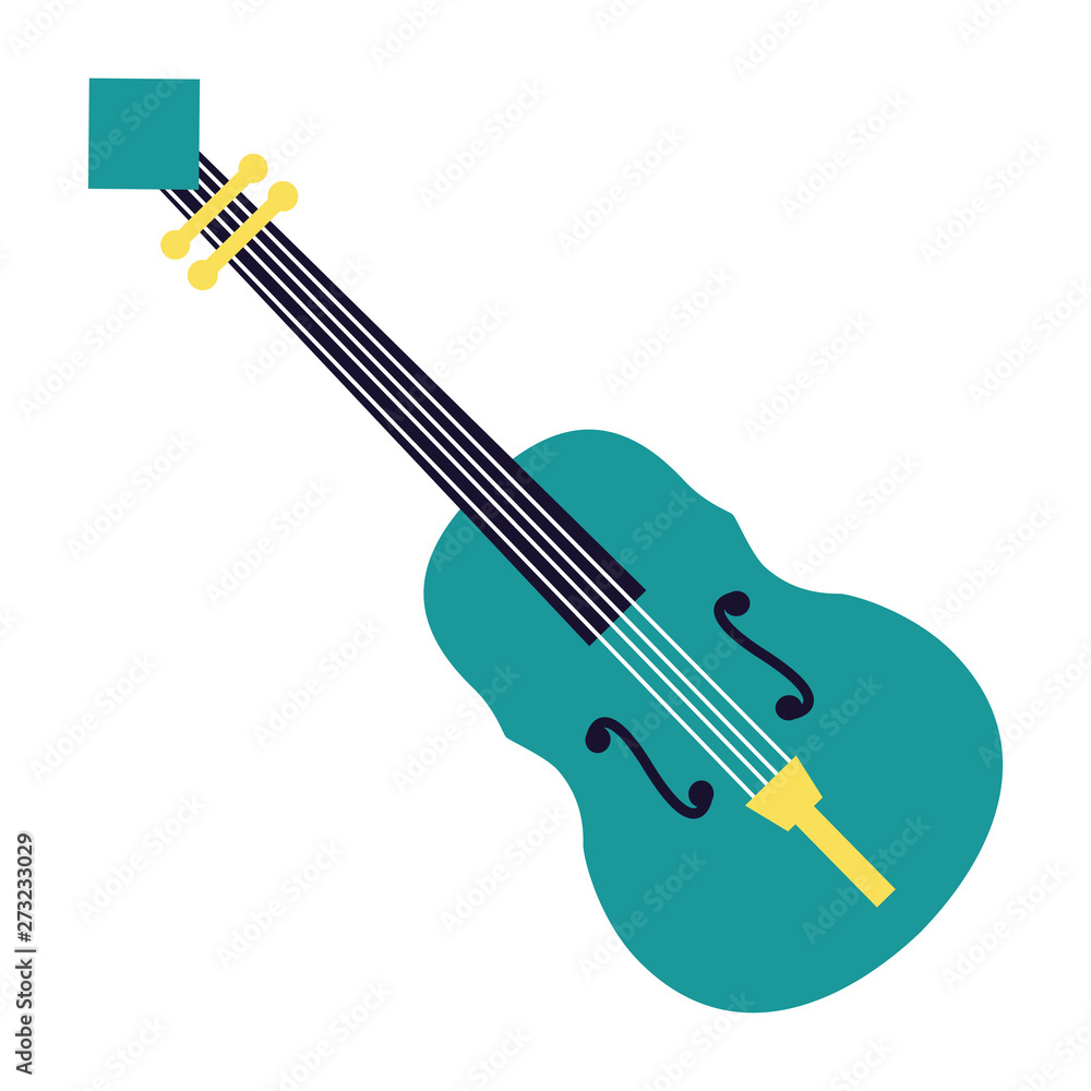 Poster fiddle instrument music festival on white background