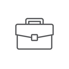 Briefcase line icon. Minimalist icon isolated on white background. Briefcase simple silhouette.