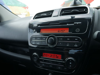 Obraz na płótnie Canvas Car Audio Radio Console