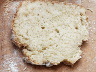 Homemade unleavened bread. Sliced bread. Rustic still life.