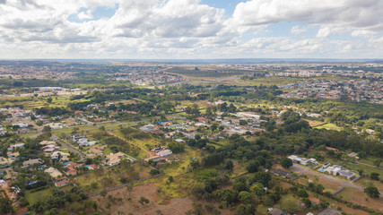 Aerial view of Clean Water (Águas Claras) city in Brasilia, Brazil.