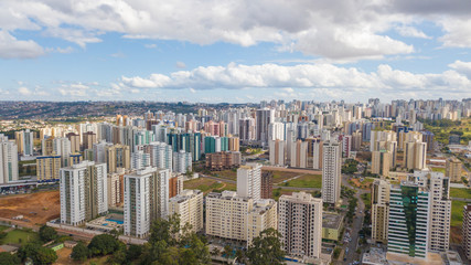 Fototapeta na wymiar Aerial view of Clean Water (Águas Claras) city in Brasilia, Brazil.