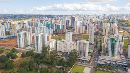Aerial view of Clean Water (Águas Claras) city in Brasilia, Brazil.