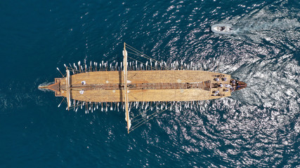 Aerial view of Athenian Trireme 