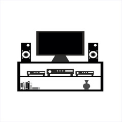 Home theater system icon. Vector illustration