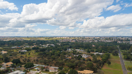 Fototapeta na wymiar A view of Park Way city in Brasilia, Brazil.