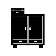 Wardrobe icon. Vector illustration. Eps10