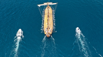 Aerial view of Athenian Trireme 