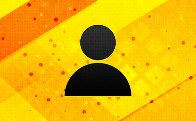 Person icon abstract digital banner yellow background