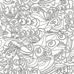Black and white pattern.Seamless background, texture.