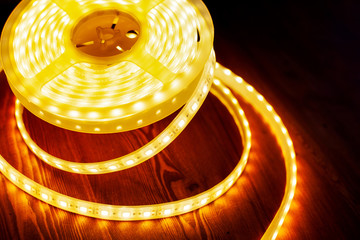 LED ice tape warm light, a coil of diode light 